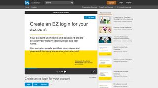 
                            11. Create an ez login for your account - SlideShare