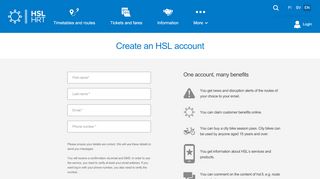 
                            3. Create an HSL account | HSL