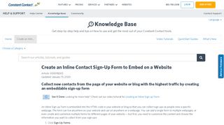 
                            11. Create an Inline Contact Sign-Up Form to Embed on a Website