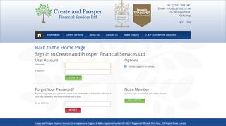 
                            9. Create and Prosper Financial Services Ltd :: Login