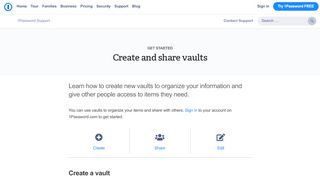 
                            2. Create and share vaults | 1Password - 1Password Support