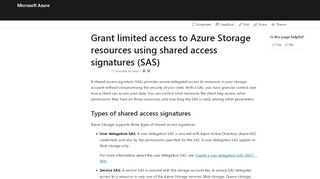 
                            13. Create and use a shared access signature (SAS) with Azure Blob ...