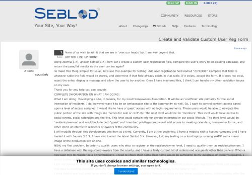 
                            10. Create and Validate Custom User Reg Form - Seblod