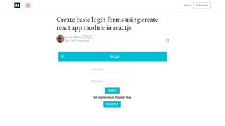 
                            5. Create basic login forms using create react app module in reactjs