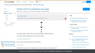 
                            5. Create column in wordpress user page - Stack Overflow