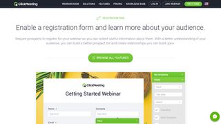 
                            11. Create custom webinar registration page | ClickMeeting