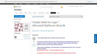 
                            2. Create failed for Login ''. (Microsoft.SqlServer.Smo)