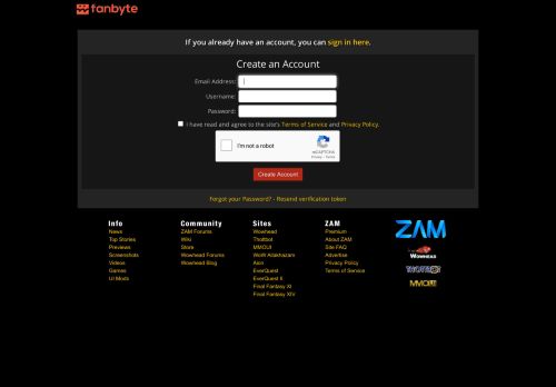
                            7. Create Fanbyte Account :: ZAM