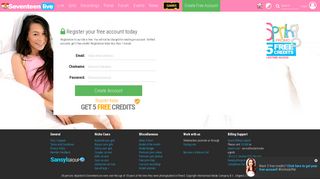 
                            6. Create Free Account - SeventeenLive