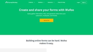 
                            3. Create Free Online Forms: Wufoo Form Builder | SurveyMonkey