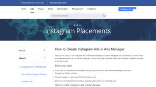 
                            2. Create Instagram Ads in Ads Manager | Facebook Ads Help Center