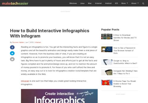 
                            10. Create Interactive Infographics With Infogram - Make Tech Easier