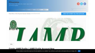 
                            13. Create JAMB Profile | JAMB Profile Account New Procedure – PG ...