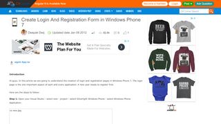 
                            8. Create Login And Registration Form in Windows Phone 7 - C# Corner