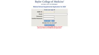 
                            8. Create login ID - Baylor College of Medicine