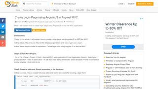 
                            7. Create Login Page using AngularJS in Asp.net MVC | Tutorial Links
