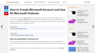 
                            9. Create Microsoft Account to Use All Windows Features - Freemake