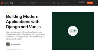 
                            9. Create Modern Applications with Django and Vue.js - Learn Here