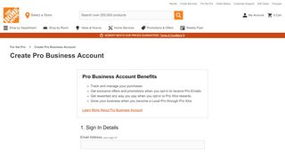 
                            8. Create My Business Account | The Home Depot Canada