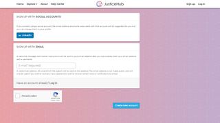 
                            5. Create new account | Justice Hub