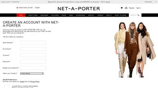 
                            10. Create new account | NET-A-PORTER.COM