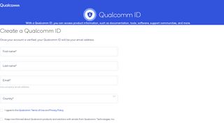 
                            2. Create New Account - Qualcomm Developer Network