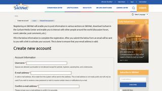 
                            7. Create new account | SikhNet