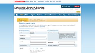 
                            6. Create New Customer Account | Scholastic Library Publishing