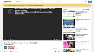 
                            4. Create New Facebook Account - Facebook Sign Up 2016 ... - YouTube
