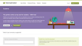 
                            4. Create online surveys - free for students - eSurvey Creator