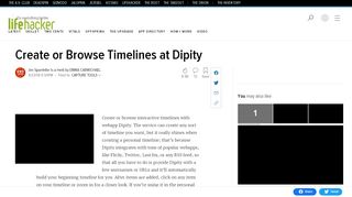 
                            9. Create or Browse Timelines at Dipity - Lifehacker