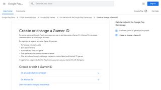 
                            3. Create or change a Gamer ID - Google Play Help - Google Support