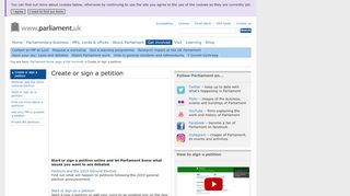 
                            6. Create or sign a petition - UK Parliament