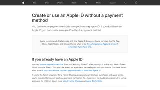 
                            5. Create or use an Apple ID without a payment method - Apple Support