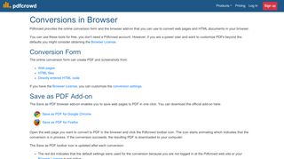 
                            8. Create PDF and screenshots in your browser | Pdfcrowd