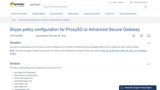 
                            11. Create policy for Skype (consumer) in ProxySG or Advanced Secure ...
