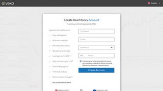 
                            4. Create Real Money Account - Alvexo