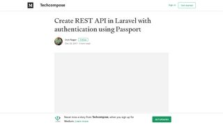 
                            5. Create REST API in Laravel with authentication using Passport - Medium