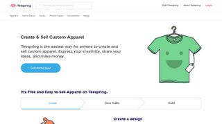 
                            4. Create & Sell Custom Apparel | Teespring