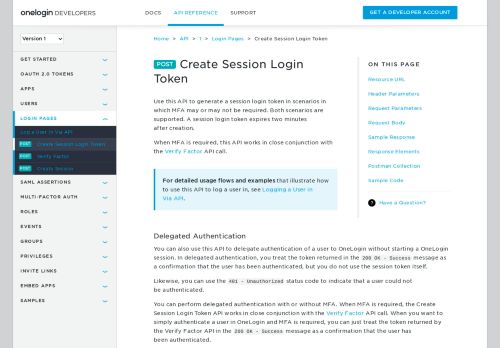 
                            8. Create Session Login Token API - OneLogin API