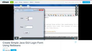 
                            10. Create Simple Java GUI Login Form Using Netbeans on Vimeo