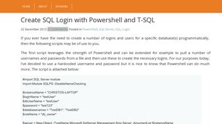 
                            12. Create SQL Login with Powershell and T-SQL - cmatskas