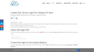 
                            10. Create SQL Server Login For Always-On Sync - cloudopszone.com
