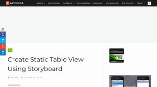 
                            3. Create Static Table View using Storyboard | iOS Programming