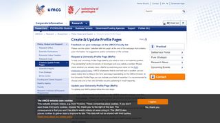
                            6. Create & Update Profile Pages - UMCG