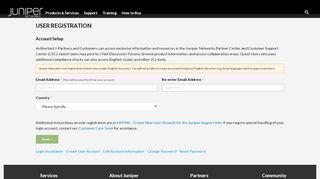 
                            3. Create User Account - Juniper Networks Account Management