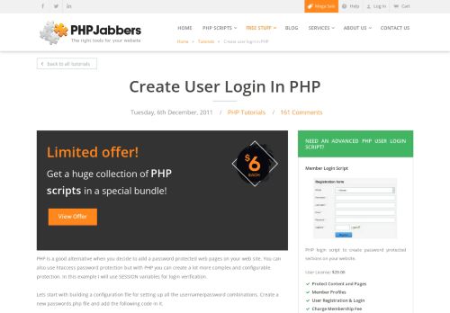 
                            13. Create User Login in PHP | PHP Tutorial | PHPJabbers