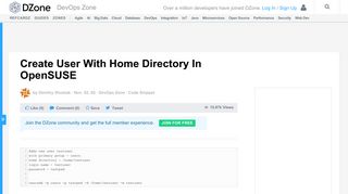 
                            6. Create User With Home Directory In OpenSUSE - DZone DevOps