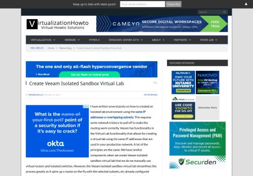 
                            8. Create Veeam Isolated Sandbox Virtual Lab - Virtualization Howto
