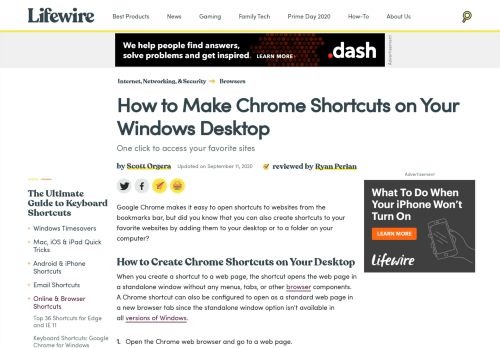 
                            7. Create Web Page Shortcuts in Google Chrome for Windows - Lifewire